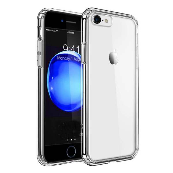 Buy online used Transparent case with rubber sides (shock proof) for Apple iPhone Smartphone