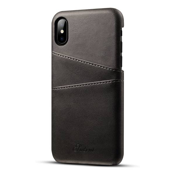Buy now Genuine PU Leather Case with Card Slots for Apple iPhone X 