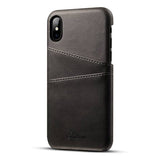 Order now Genuine PU Leather Case with Card Slots for Apple iPhone Mobile