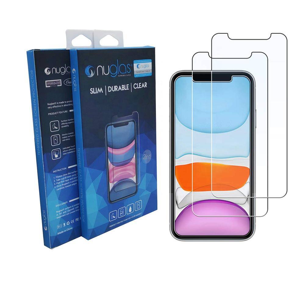 Buy Online Nuglas Screen Protector for Apple iPhone - 2 Pack Tempered Glass Protection Australia